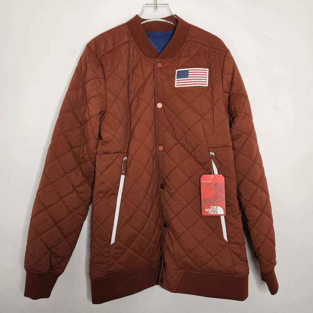 The Norh Face Reversible Bomber Jacket Small Snap Closure